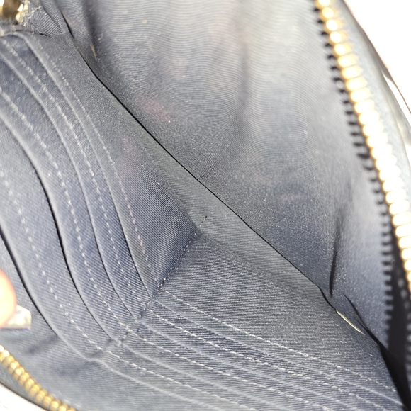 Coach Dark Blue Double Zip Wristlet Clutch Bag - Picture 5 of 5